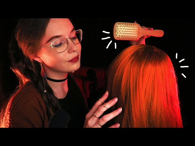 4 Mics, Lots of Hair Brushing 🔥 Fireplace Sounds 🔥 QUAD HAIR PLAY [no pigeons whatsoever 🐦]