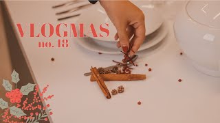 VLOGMAS NO.18 || DEKORIMI I TAVOLINES SE KRISHTLINDJES !!! | SARA KARAJ