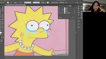 Drawing Lisa Simpson Meme 2 with Adobe Illustrator | Part 2