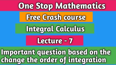 Important question based on the change the order of integration 👍