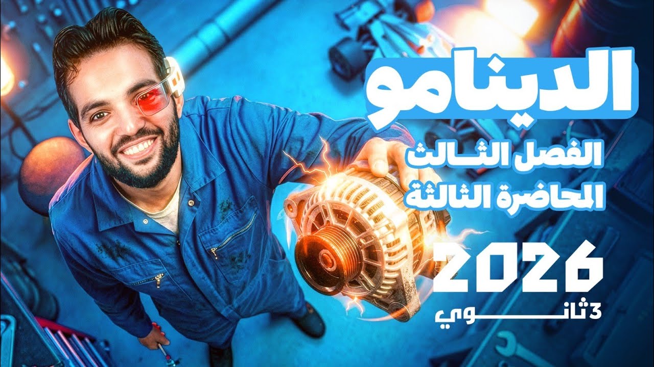 المحاضرة الأهم في السنة | شرح الدينامو من الفصل الثالث فيزياء تالتة ثانوي 2026 | مع م/ علي مصطفى