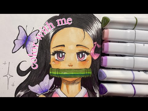 color with me! | nezuko kamado