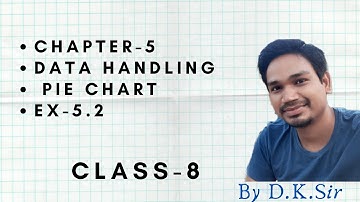 Pie Chart Ex -5.2 ,Data Handling class 8 NCERT maths