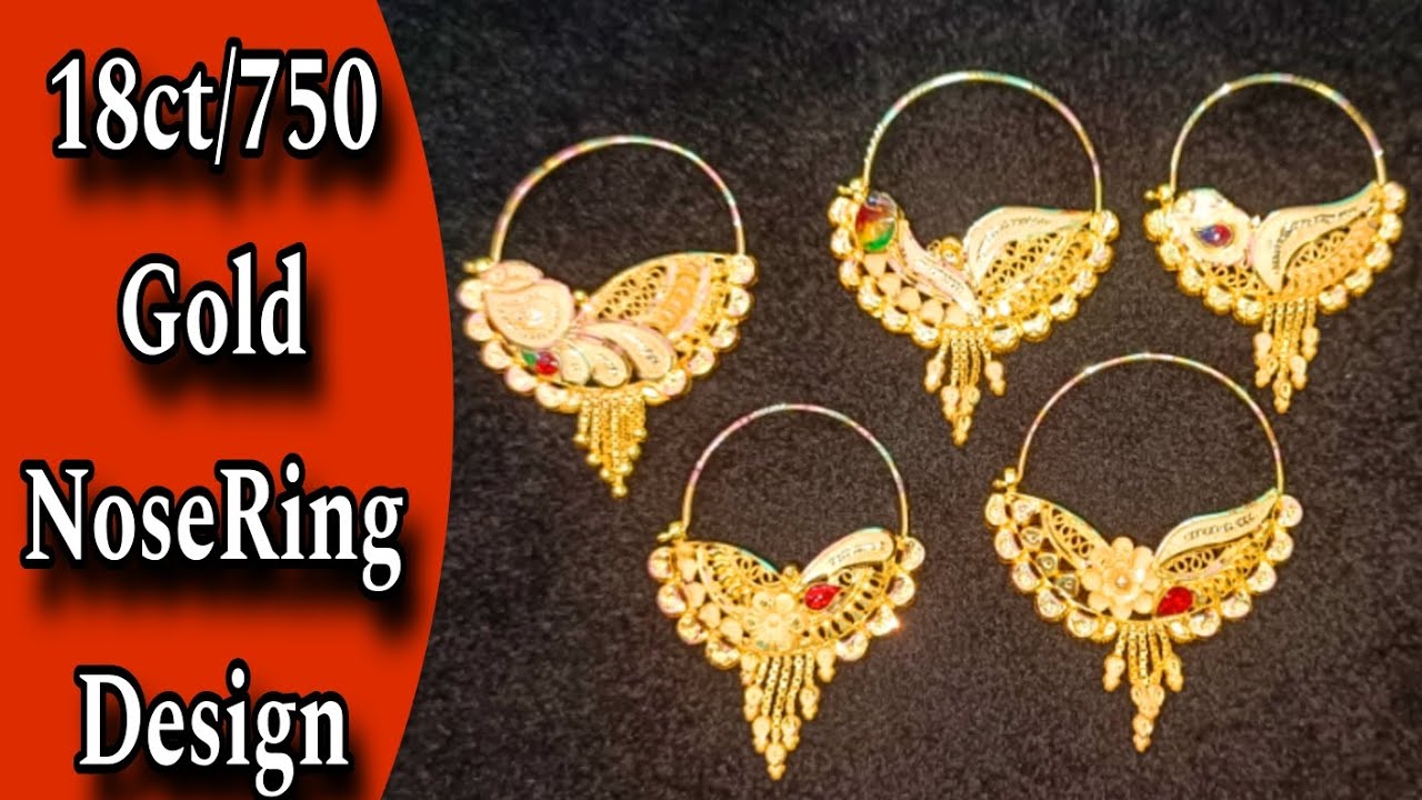 Top 10 Trending 18CT/750 Gold Nathiya Designs of the Year"