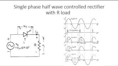 SINGLE PHASE HALF WAVE CONTROLLED CONVERTER WITH R , RL AND RLE LOAD