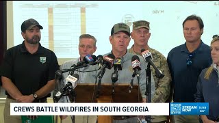 Gov. Kemp in south Georgia to tour intense wildfires