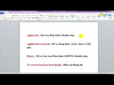 HƯỚNG DẪN CÁCH KIỂM TRA KẾT QUẢ XIN VISA HÀN QUỐC CHI TIẾT