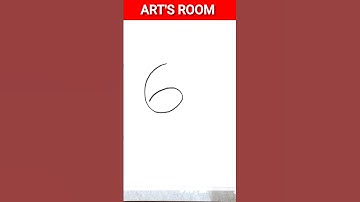 Easy Peacock Drawing Using Number 6 #shorts #numberdrawing #drawing