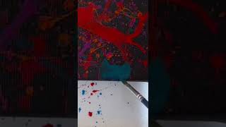 Cats w/ Paint Splatter Background / Acrylic Painting