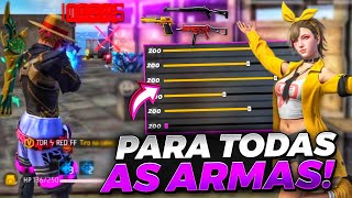 Todas as Armas! ⚙️🔥 A Melhor Sensibilidade Para Subir Capa Na Nova Atualização Do Free Fire!