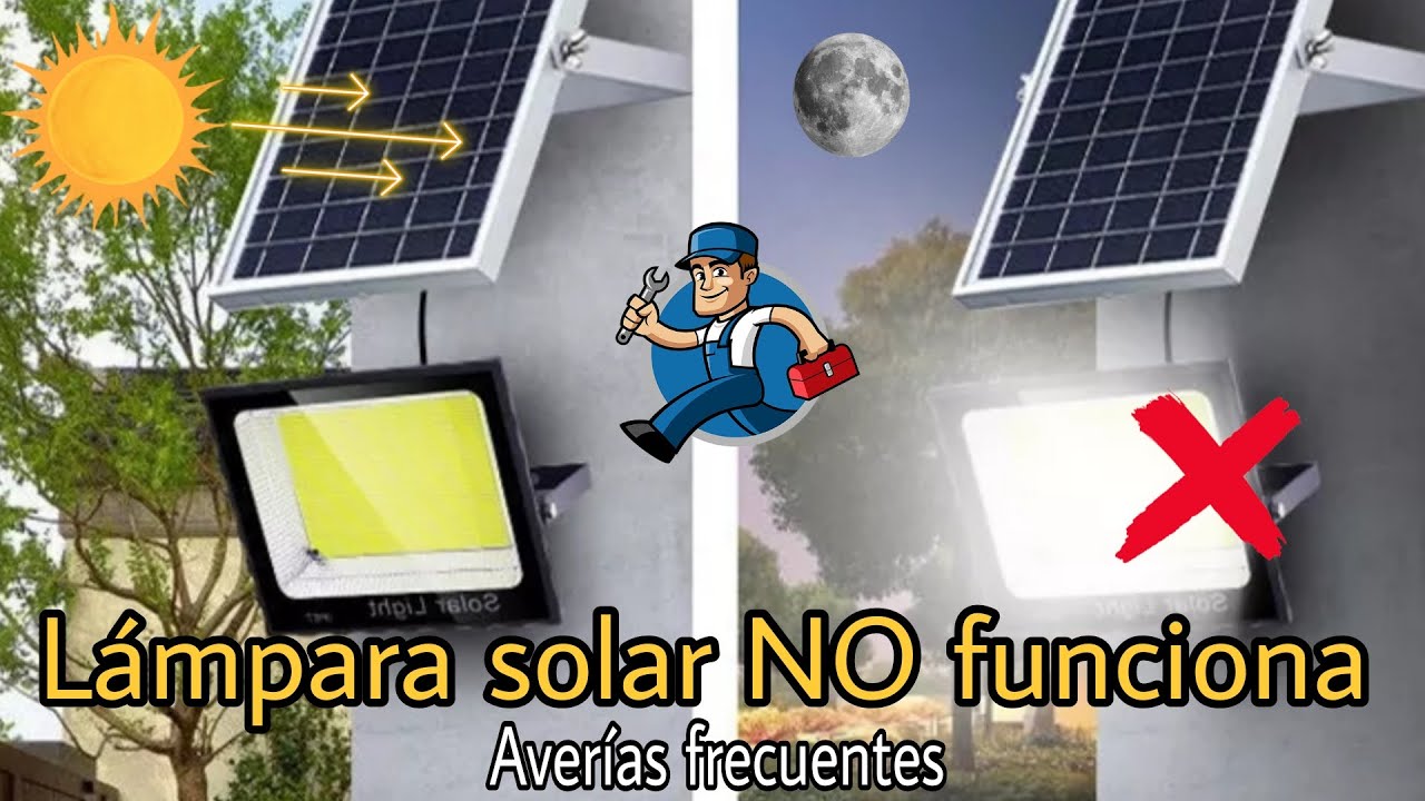 Foco solar 100W con panel para el ahorro energético - Prendeluz