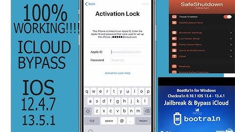 ICLOUD BYPASS 12.4.7/13.5.1 WITH SAFE SHUTDOWN