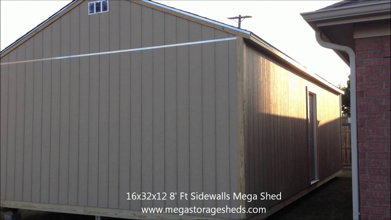 Storage Sheds Waxahachie, Tx (16x32x12) - YouTube