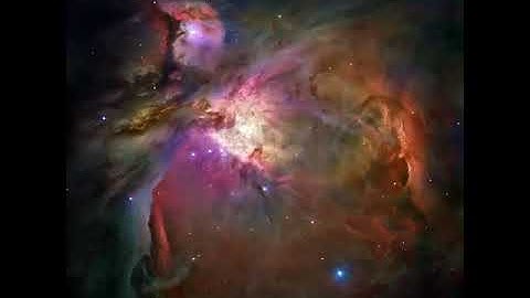 detailed view of the Orion Nebula from the Hubble Telescope