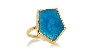 AV Galerie Geometric Gemstone Hammered Ring