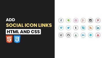 Easy Method to add Social Media Icon Links in HTML and CSS