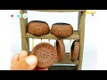 How to make miniature clay kitchen set and stand 😍 #clay #trending #viralvideo