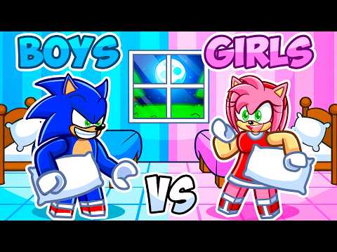BOYS vs GIRLS Sleepover in Roblox!