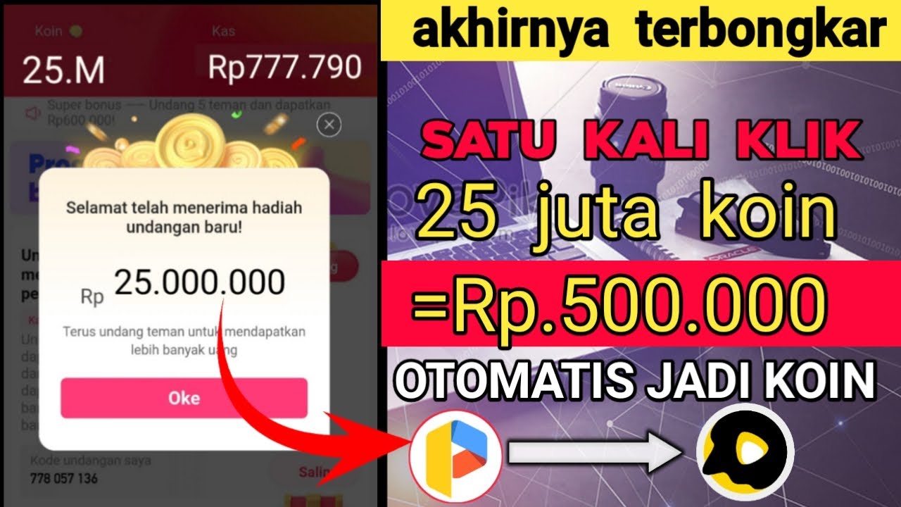 BARU NEMU 100%Cara Nuyul Snack Video Terbaru Langsung Jadi Koin 2023 || Dapat 25 JT Coin