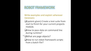 VIRTUSA Python Robot Framework Interview Questions for 12 to 20 yrs - Testing Labs A to Z Shorts9