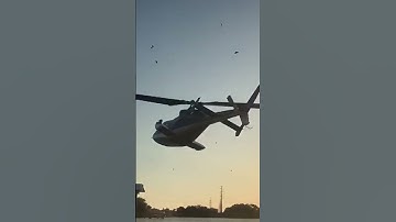 Bell 222 Helicopter Airwolf Black: Takeoff Under Power Lines!