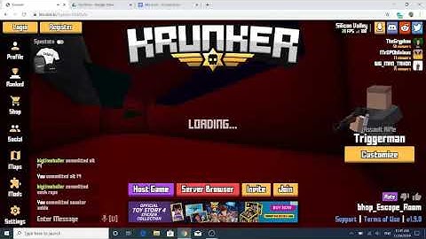 Playing Krunker escape room