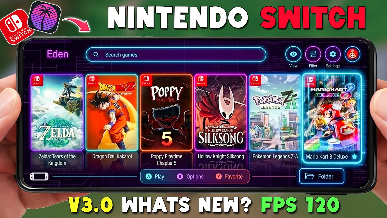 🔥Play Nintendo Switch Games on Android | New Eden Nightly V3.0