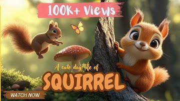 A Day in the Life of a Cute Squirrel 🐿️✨ | Adorable Squirrel Daily Routine | #animation #pets