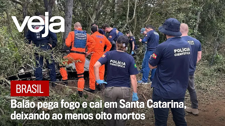 Balloon catches fire and crashes in Santa Catarina, leaving at least eight dead