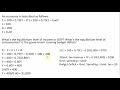 Macroeconomics: Solving for Equilibrium Income in the Goods Market