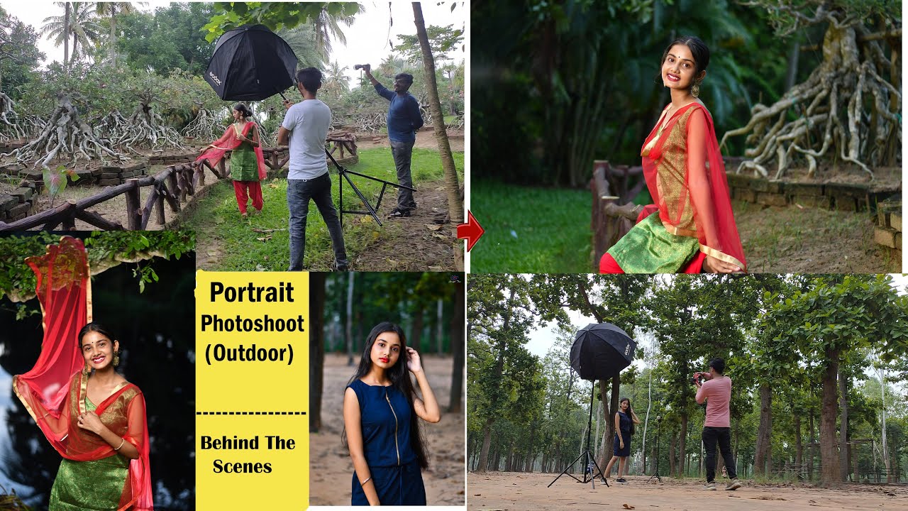 Outdoor Portrait Photoshoot II Behind The Scenes I At BOLPUR II How we shoot II Using Godox AD200
