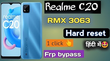 Realmi C20 RMX3063 Hard Reset & Frp Bypass 1000,% Suscess Trick Without Pc😊🙏