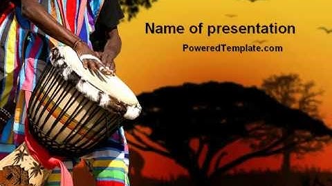 African Drum PowerPoint Template by PoweredTemplate.com