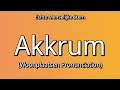 👉 How To Say: Akkrum - Dutch Pronunciation