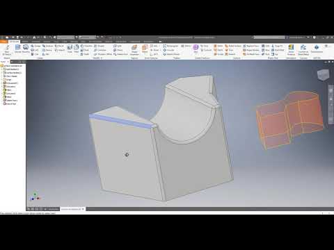 Inventor 2019   Yüzey Modelleme   Surface Delete Face