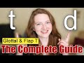 How to Pronounce T and D in British  English | Glottal T | Flap/Tap T American English