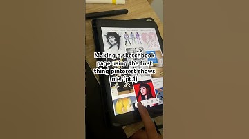 Making a sketchbook page using the first things pinterest shows me! #arttrend #sketchbook #art #fyp