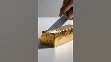 Knife vs Pure GOLD Bar! 😱 The Most Expensive Cut Ever!#shortsfeed #shorts
