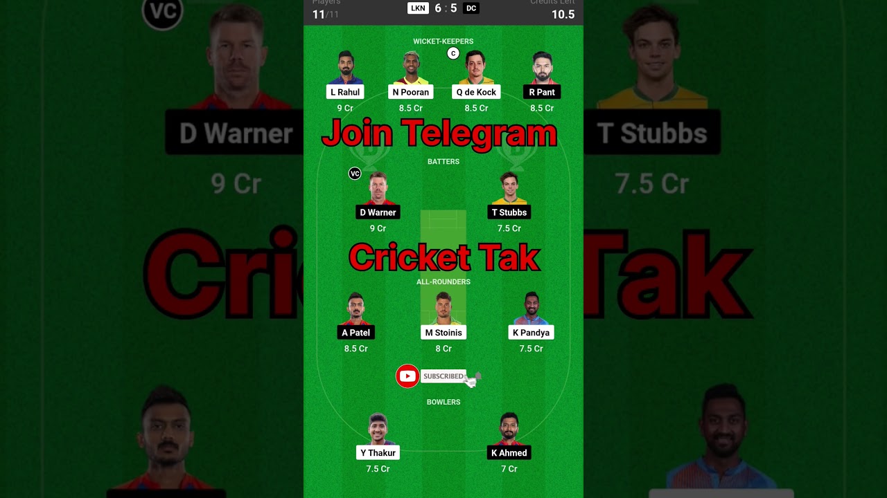LSG Vs DC Dream11 Prediction ll IPL 2024 ll Match-26 ll LSG Vs DC Dream11 Team 