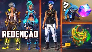 CALENDÁRIO SEMANAL FREE FIRE, CALÇA ANGELICAL BRANCA, SKINS REDENÇÃO 4, CUBO PET GRÁTIS? FF