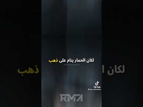 لو كان المال يأتي بالتعب لكان الحمار ينام على ذهب