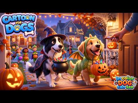 Dog Cartoon for Busy Owners 🐶 Anxiety-free TV for pets to watch home alone ❤️ Dogs in Halloween