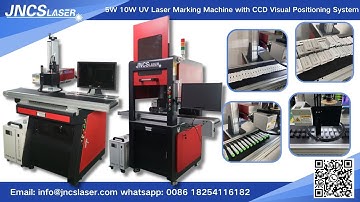 CCD UV Laser Marking Machine with CCD visual positioning system and conveyor belt batch marking