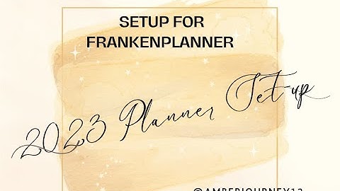 2023 Frankenplanner Set-up