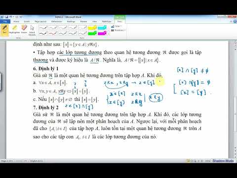 Video Quan hệ tương đương | Lý thuyết và bài tập - youtube