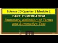 Science 10 Quarter 1 Module 2 Glossary of Terms and Summative Assessment