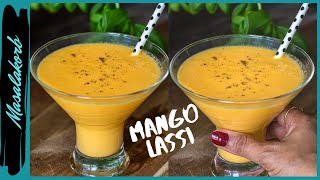 Mango Lassi Recipe With Fresh Mango in just 2 Minutes | Mango Yoghurt Smoothie (SUMMER DRINK)