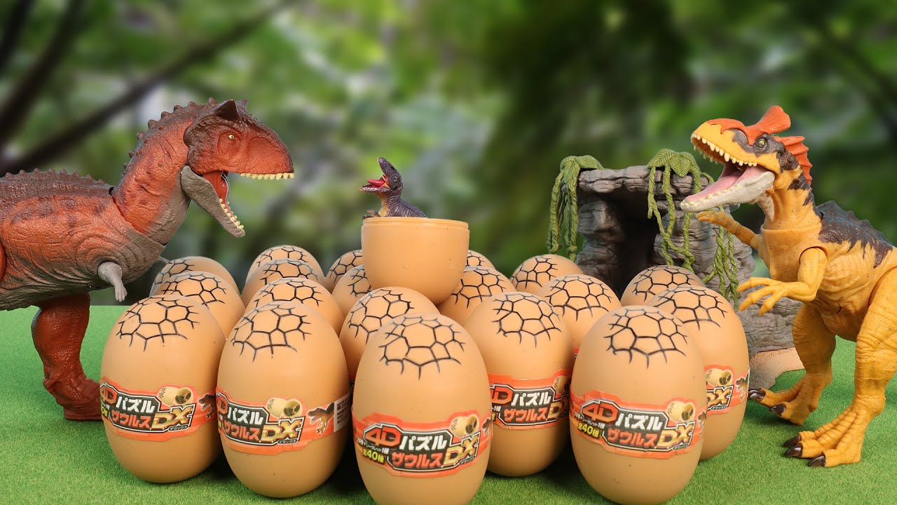 ⁣恐竜のパズル「4Dパズル ザウルス デラックス 」20個の恐竜のタマゴカプセルを開封！！