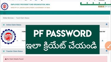 How to Create PF New Password Telugu  ||