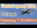"SkyId" Fastest speed yet Freewing T-33 80mm. #smokeymountainrc #rchobby #youtube #rcjet #aviation